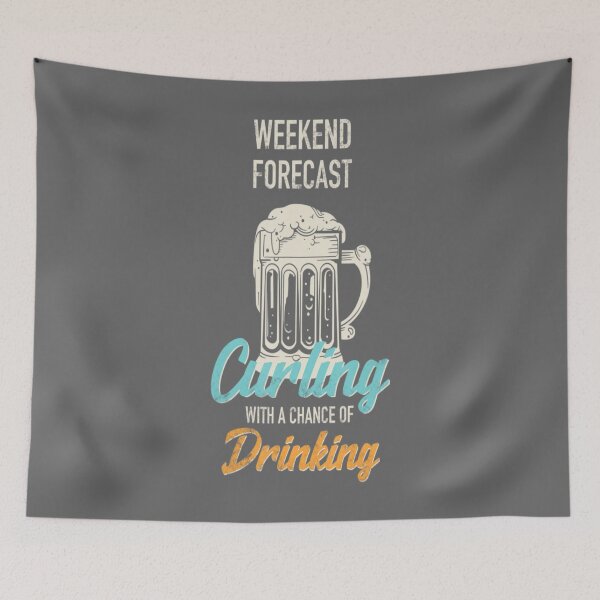 Item preview, curking weakend forccast beer curler designed and sold by PharaohCurran.