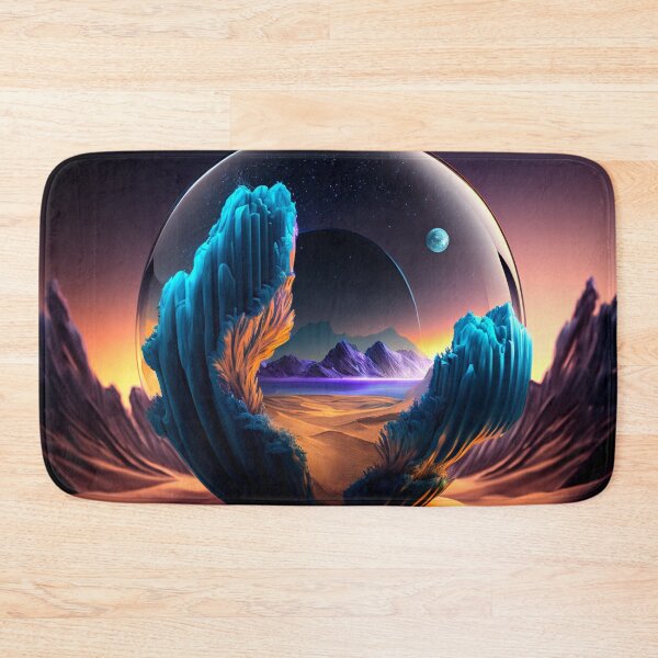 Item preview, Fantasy Landscape Art, Indigo Peaks designed and sold by Fantasy Masterpiece.