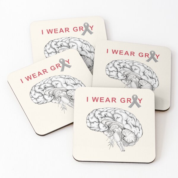 Item preview, I Wear Grey For Sister Brain Cancer Awareness Brain Tumor designed and sold by Collagedream.