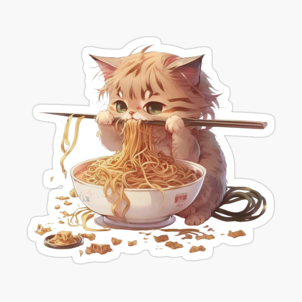 KREA - an emo anime boy eating spaghetti