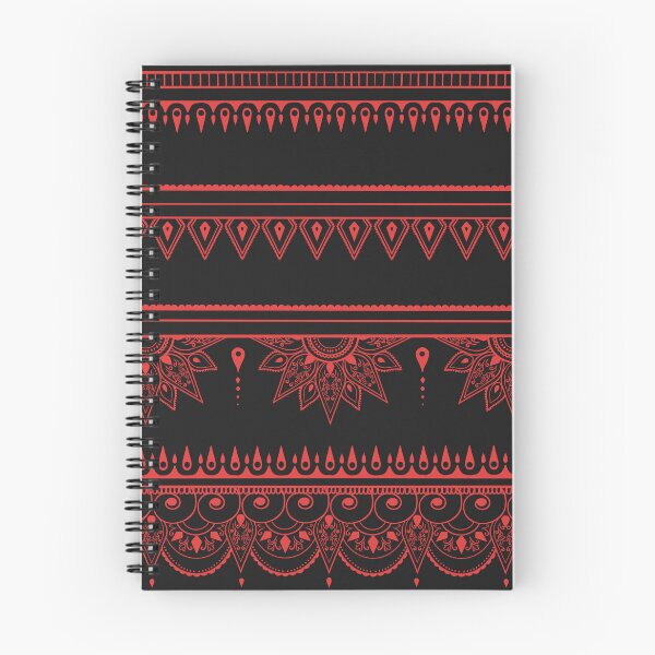 Item preview, South asian patterns Red on black  designed and sold by Chaoticzarts.