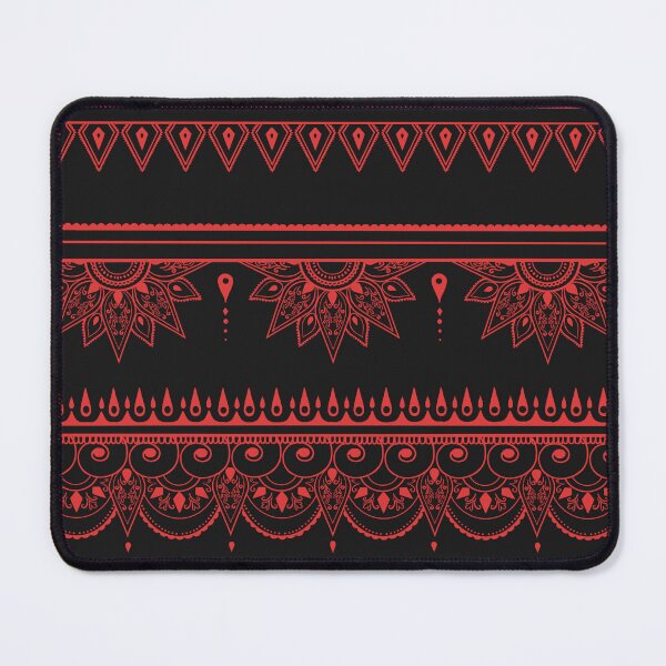 Item preview, South asian patterns Red on black designed and sold by Chaoticzarts.
