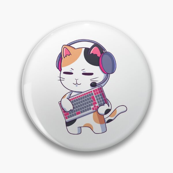 Item preview, Keyboard Kitty Gamer designed and sold by RosePaperParty.