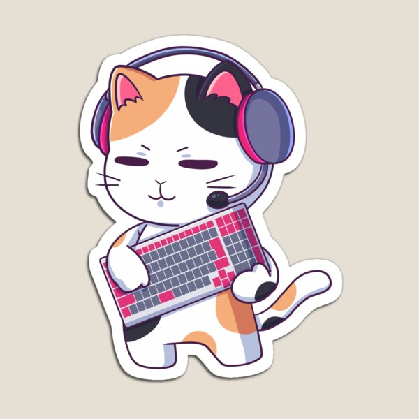Item preview, Keyboard Kitty Gamer designed and sold by RosePaperParty.
