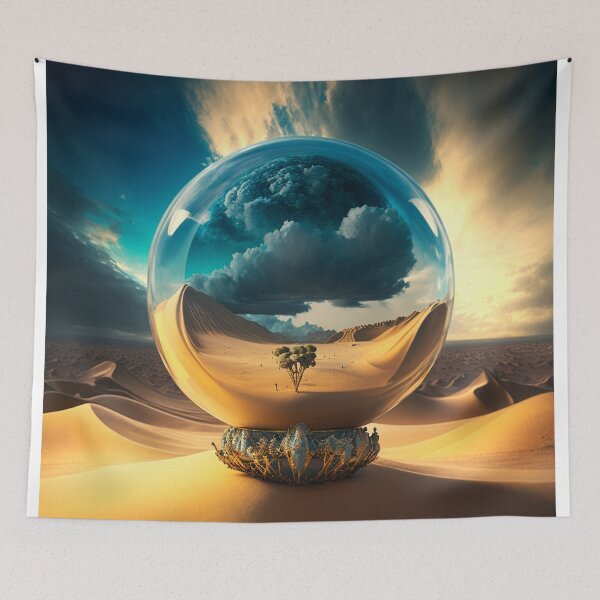 Item preview, Fantasy Landscape Art, Blue Storm designed and sold by Fantasy Masterpiece.