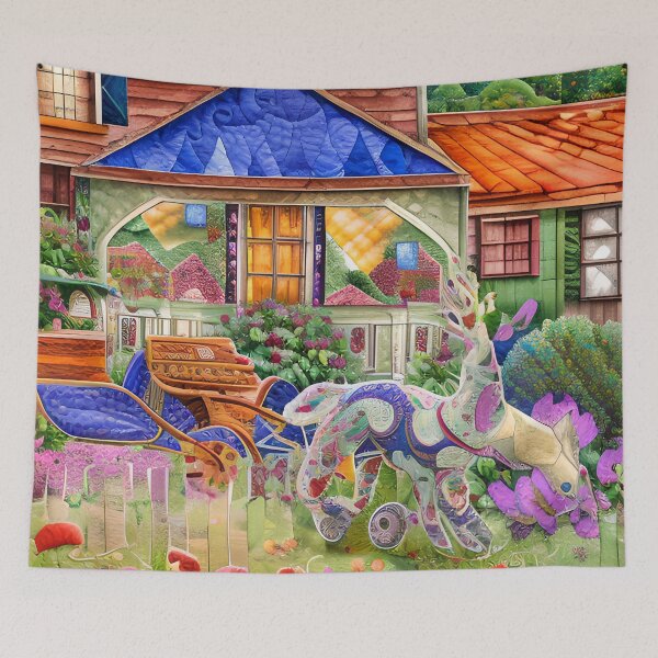 Item preview, Fun Abstract Cottage Country Quilt Inspired designed and sold by Sweet  Zoe Shop.