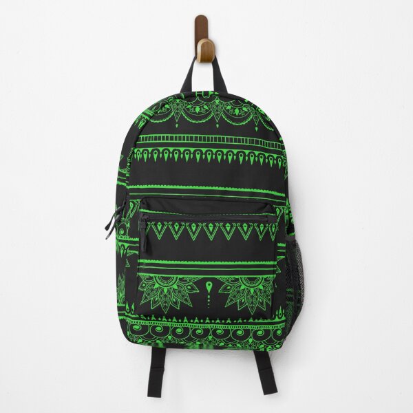 Item preview, South asian patterns green on black  designed and sold by Chaoticzarts.