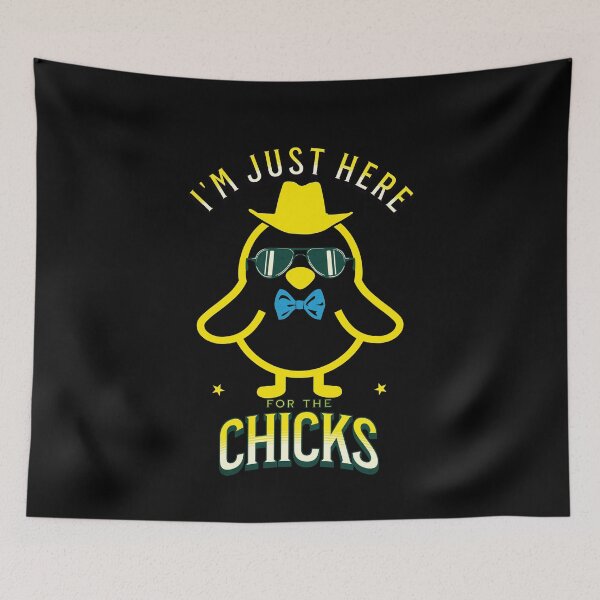 Item preview, I'm Just Here For The Chicks Funny Easter Chick Cool Sunglasses Mood Vibes designed and sold by CarantinedChaos.