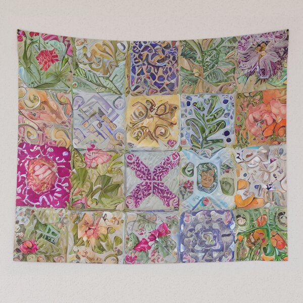 Item preview, Rustic Quilt Inspired Tile Pattern designed and sold by Sweet  Zoe Shop.