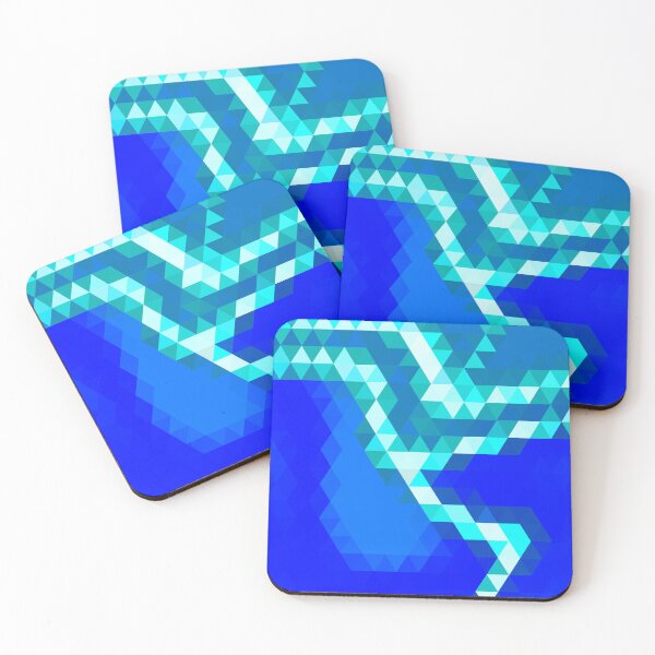 Item preview, Pixilated blue and Turquoise Print designed and sold by Zyrickora.