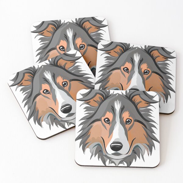 Item preview, A head of a collie dog in front view designed and sold by Rostislav Bouda.