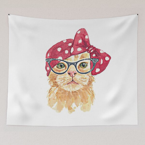 Item preview, Uyahe Cat Meow wearing eyeglasses designed and sold by Delnet ⭐⭐⭐⭐⭐.