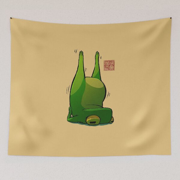 Item preview, Yoga Frog Candlestick Pose designed and sold by DingHuArt.