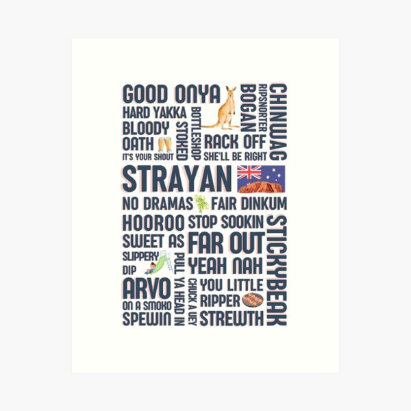 Item preview, Australia slang - Strayan - Fair dinkum - Aussie sayings designed and sold by oyptjewellery.