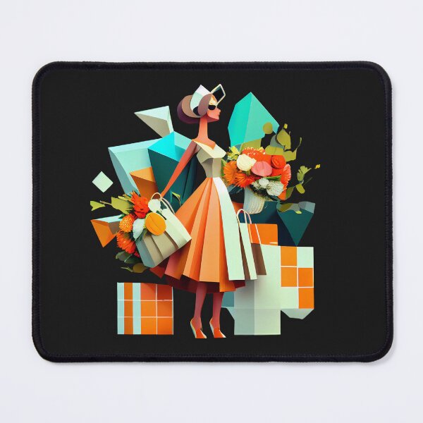 Item preview, Mid-Century Modern Miss Shopping In Spring designed and sold by MTJ-Mushrooms.