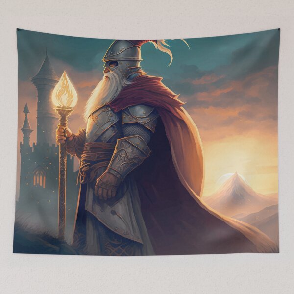 Item preview, Mashup Mystic Magician on a Mountain & Epic Heroic Knight Version 1 designed and sold by PM-Artistic.