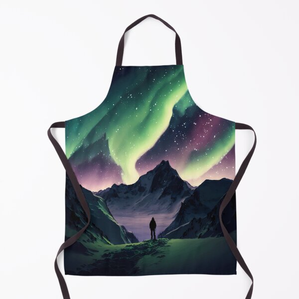 Item preview, The Aurora Borealis over the snow capped mountains designed and sold by PM-Artistic.