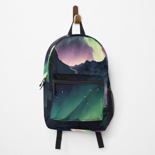 Item preview, The Aurora Borealis over the snow capped mountains designed and sold by PM-Artistic.