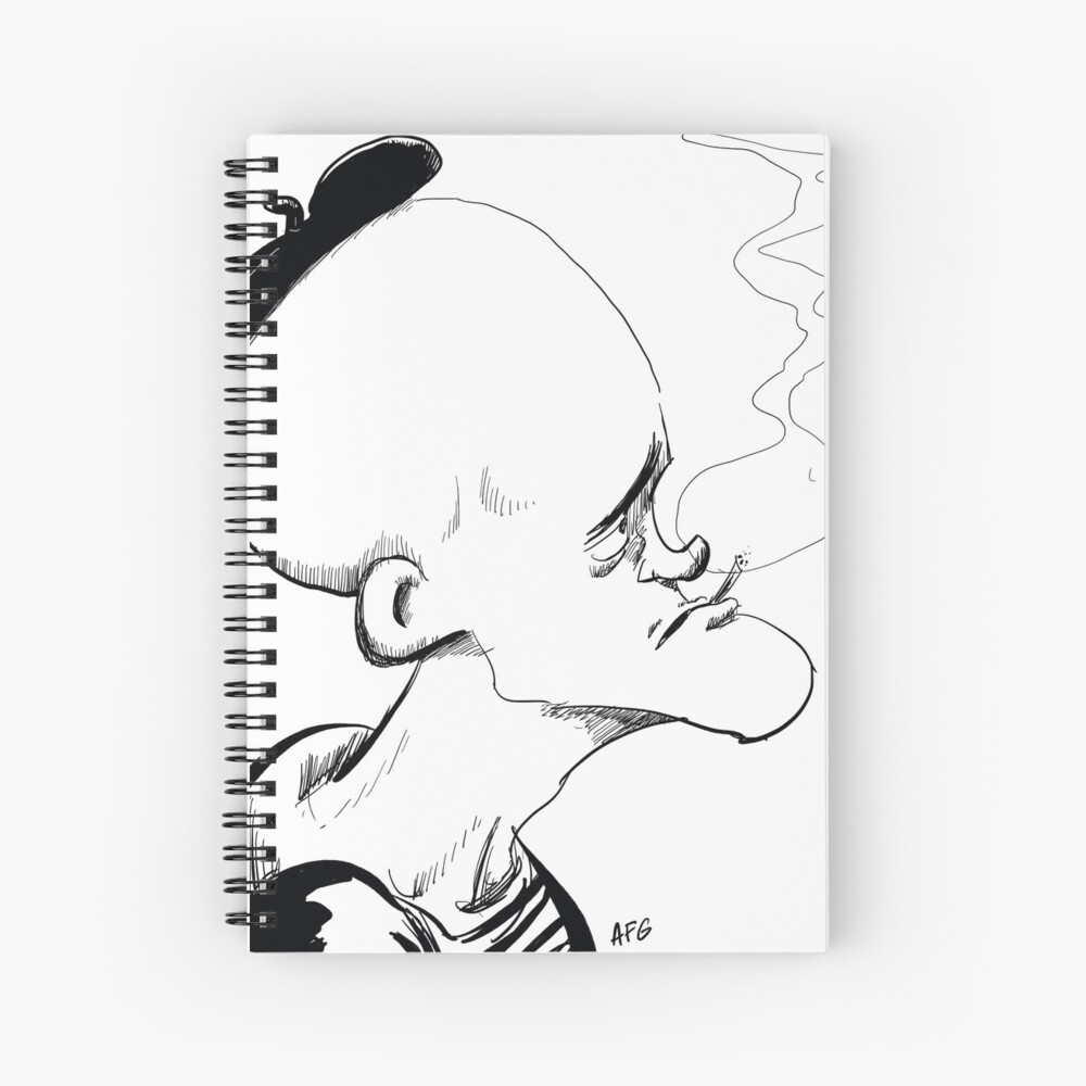 Inktober 2017 Day 04 - French Smoker Spiral Notebook
