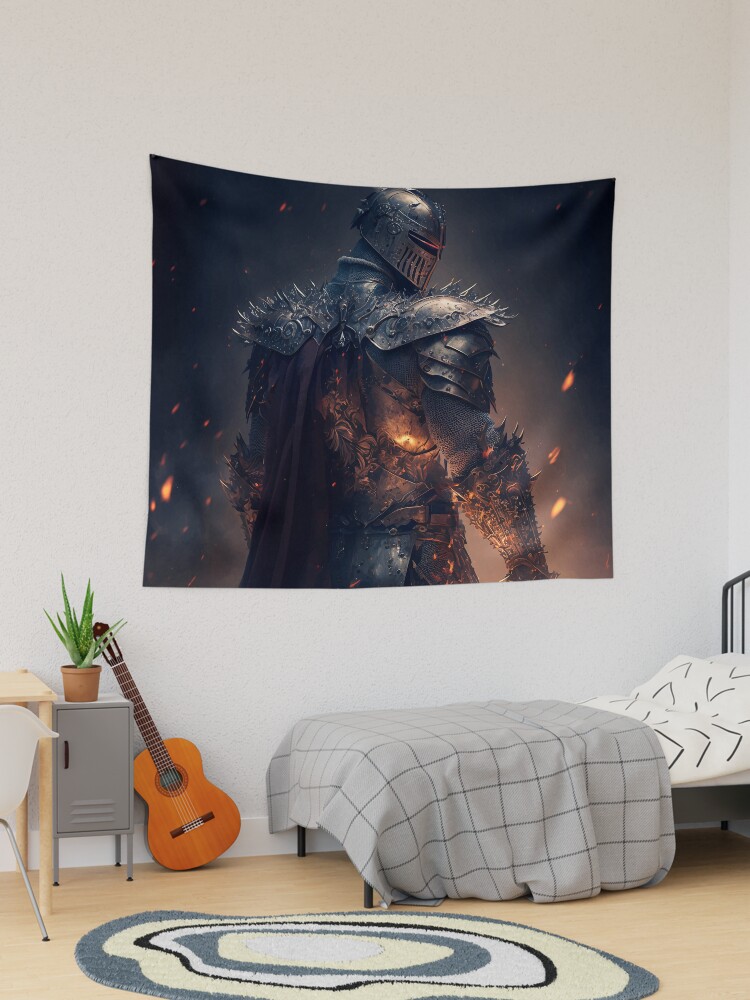Dark fantasy knight version 10 Tapestry