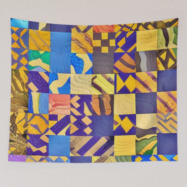 Item preview, Bright Colors Quilt Inspired Tile Pattern designed and sold by Sweet  Zoe Shop.
