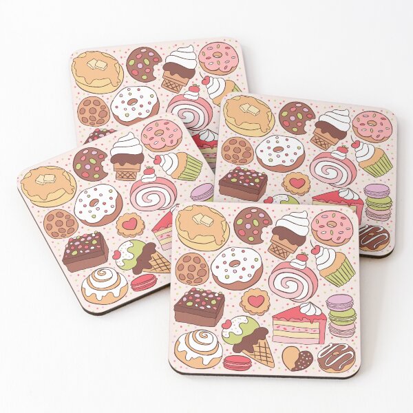 Item preview, Cute sweet desserts pattern  designed and sold by Yarafantasyart.