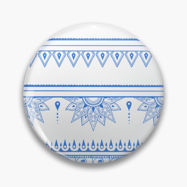 Item preview, South asian patterns blue on white designed and sold by Chaoticzarts.