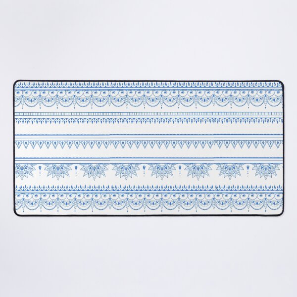 Item preview, South asian patterns blue on white designed and sold by Chaoticzarts.