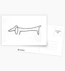 Lump Picasso Dog Sketch Postcards