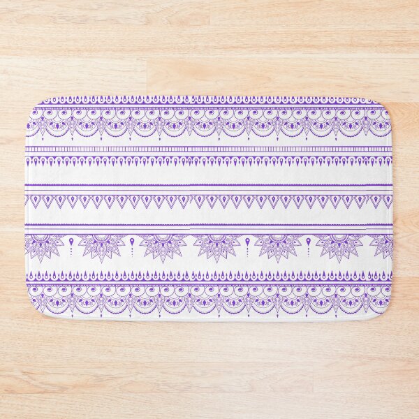 Item preview, South asian patterns purple on white designed and sold by Chaoticzarts.