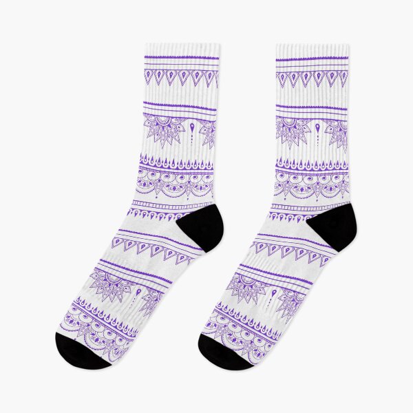 Item preview, South asian patterns purple on white designed and sold by Chaoticzarts.