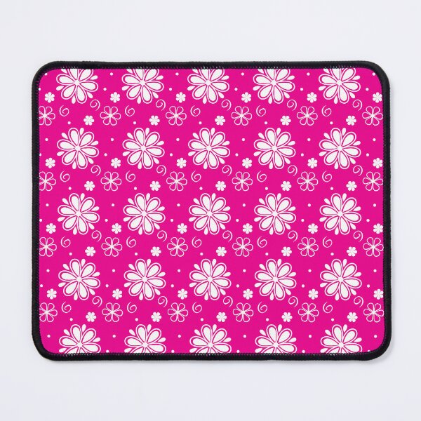 Item preview, White Flowers on Lipstick Pink designed and sold by Darcy777.