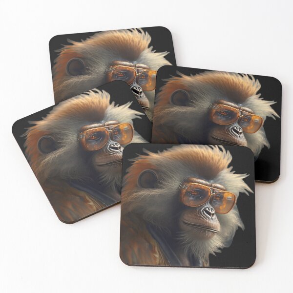 Item preview, Monkey Wearing Sunglasses designed and sold by AiInker.