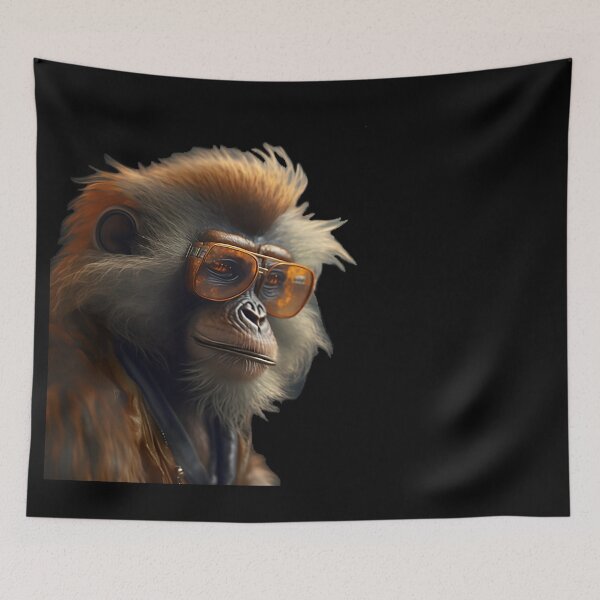 Item preview, Monkey Wearing Sunglasses designed and sold by AiInker.