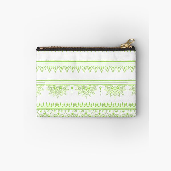 Item preview, South asian patterns kiwi green on white designed and sold by Chaoticzarts.