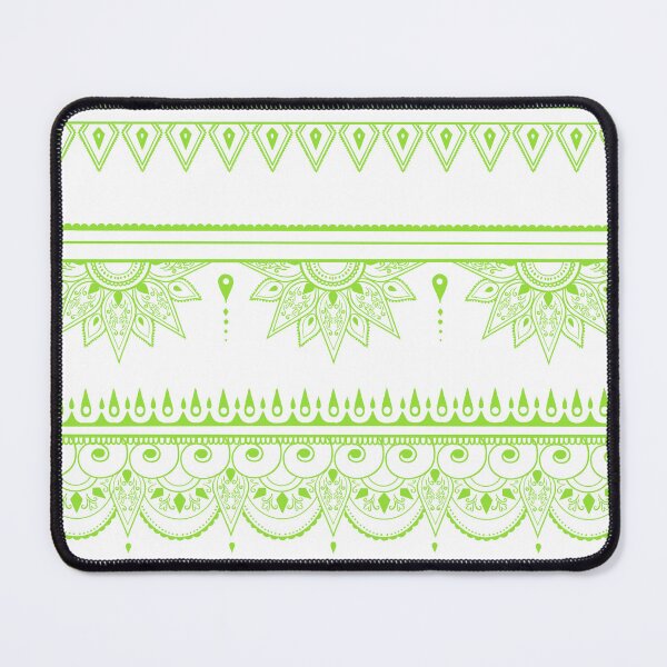 Item preview, South asian patterns kiwi green on white designed and sold by Chaoticzarts.