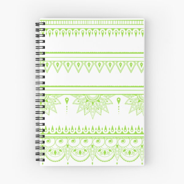 Item preview, South asian patterns kiwi green on white designed and sold by Chaoticzarts.