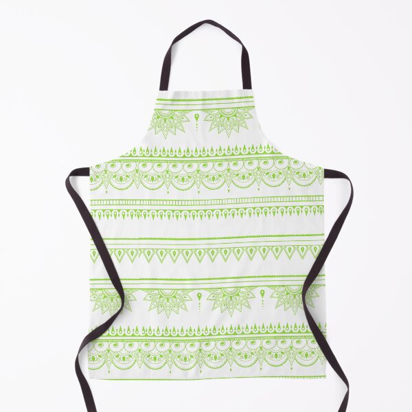 Item preview, South asian patterns kiwi green on white designed and sold by Chaoticzarts.