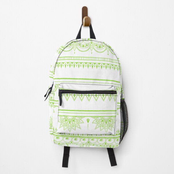 Item preview, South asian patterns kiwi green on white designed and sold by Chaoticzarts.