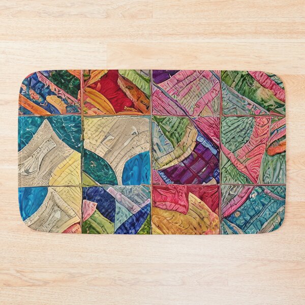 Item preview, Abstract Quilt Style Tile Pattern designed and sold by Sweet  Zoe Shop.