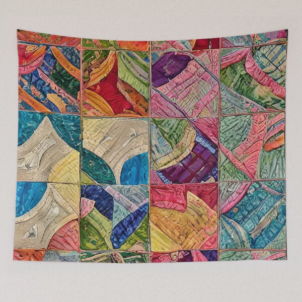 Item preview, Abstract Quilt Style Tile Pattern designed and sold by Sweet  Zoe Shop.