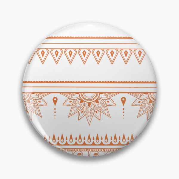 Item preview, South asian patterns orange on white designed and sold by Chaoticzarts.