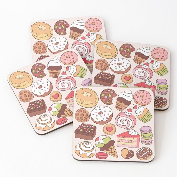 Item preview, Cute sweet desserts pattern  designed and sold by Yarafantasyart.