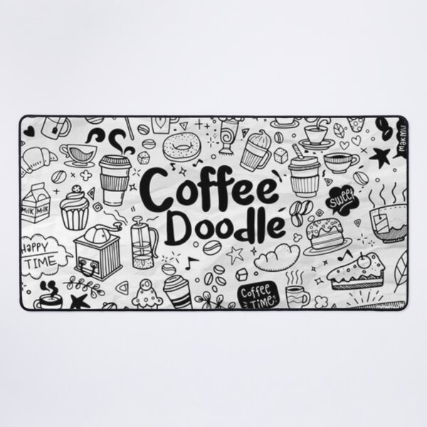 Item preview, coffee doodle food designed and sold by Ladyvml.