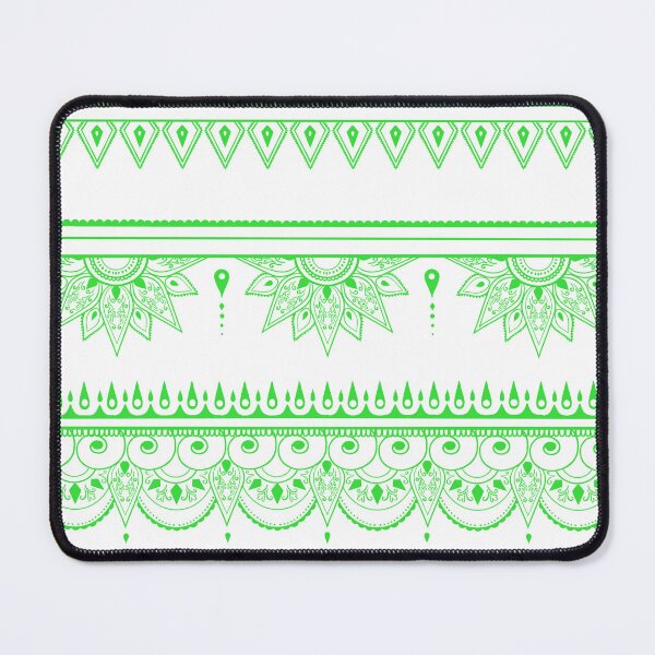 Item preview, South asian patterns green on white designed and sold by Chaoticzarts.