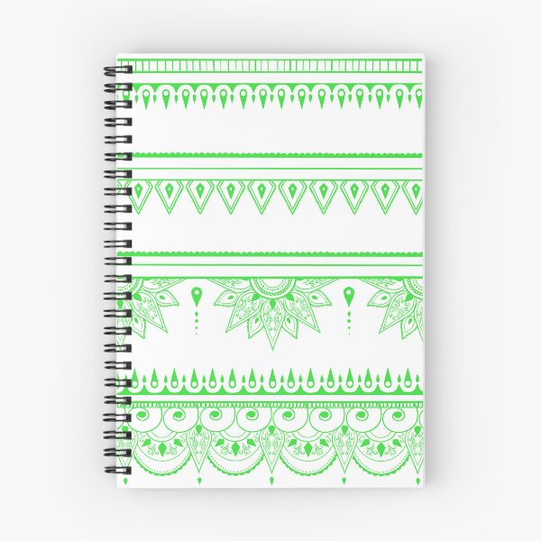 Item preview, South asian patterns green on white designed and sold by Chaoticzarts.