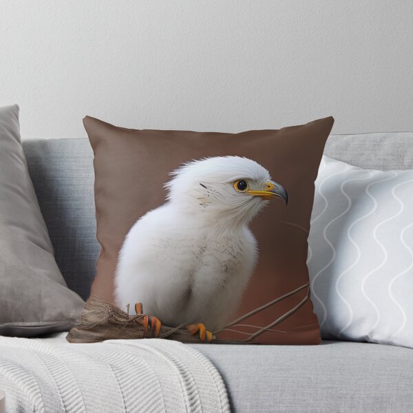 Item preview, Little White Bird with Curved Beak and Hawk in the Background designed and sold by FireScreen.