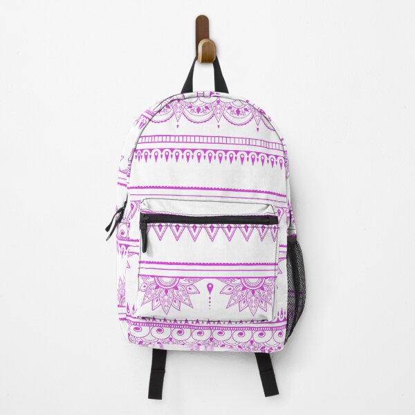 Item preview, South asian patterns magenta on white designed and sold by Chaoticzarts.