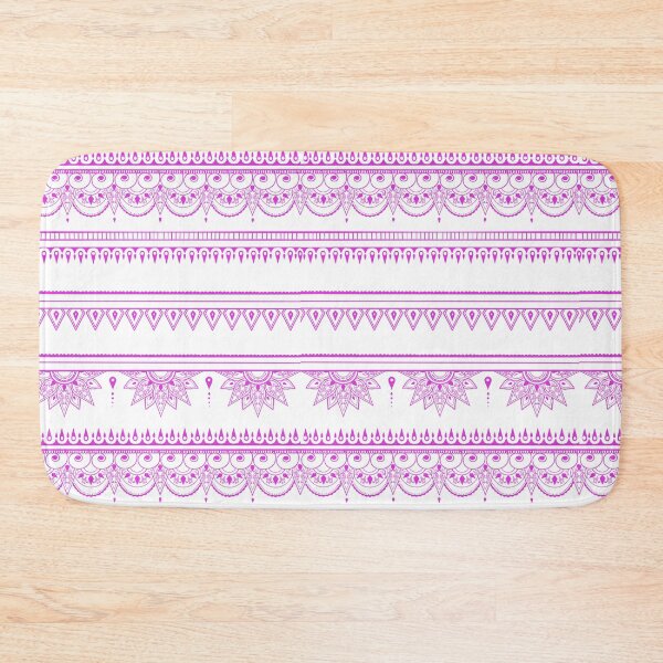 Item preview, South asian patterns magenta on white designed and sold by Chaoticzarts.