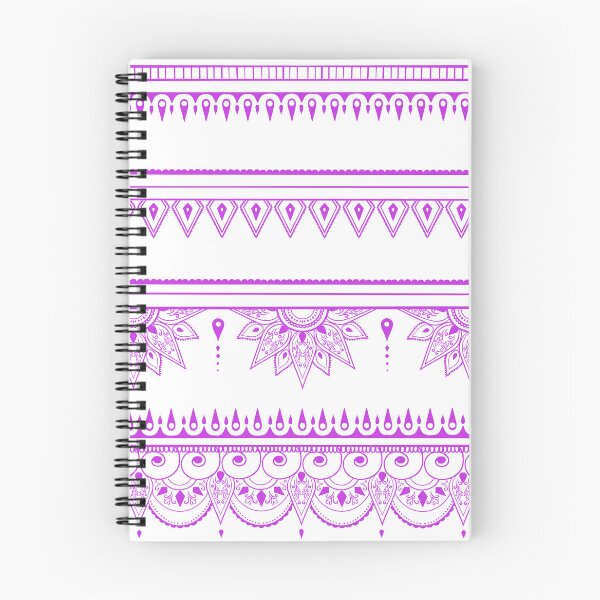 Item preview, South asian patterns neon purple on white designed and sold by Chaoticzarts.